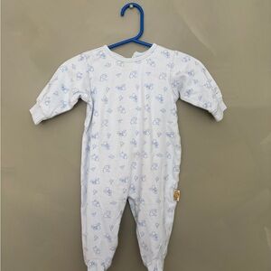 Disney White and Blue Kids One Piece Footie